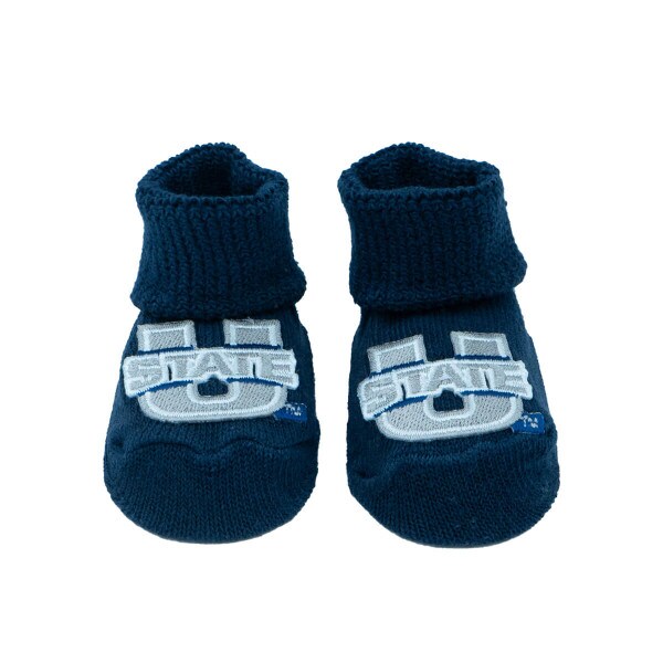 utah state infant baby bootie gift box navy